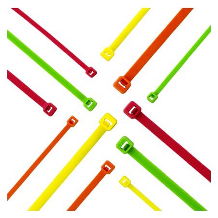 Panduit Cable Tie, 11-1/2 in L, 3 in Max Bundle Dia., Orange, Nylon 6/6, 50 lb Strength, 1000 PK PLT3S-M53